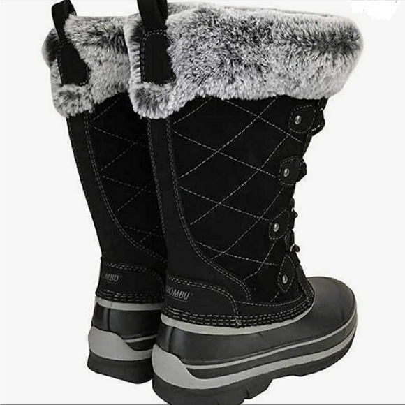 KHOMBU Ellie black and gray winter boots. - Picture 5 of 11